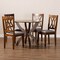 Baxton Studio April Grey Upholstered and Walnut Wood 5-Piece Dining Set 173-9882-10901 - alternate 8
